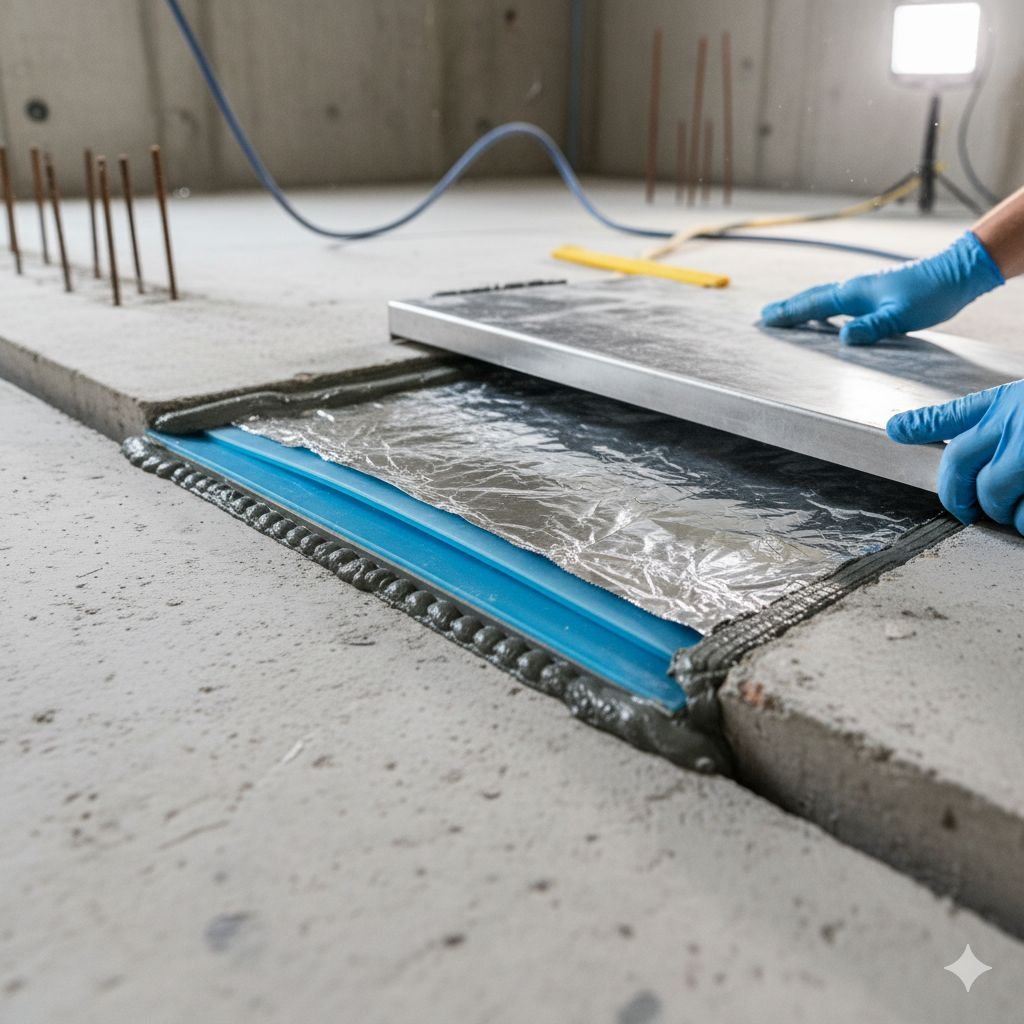 Professional vinyl flooring installation in a commercial building